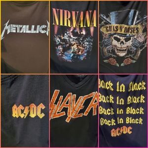 Torrid Set of 5 Rock Band Tshirts 6x 6 30/…